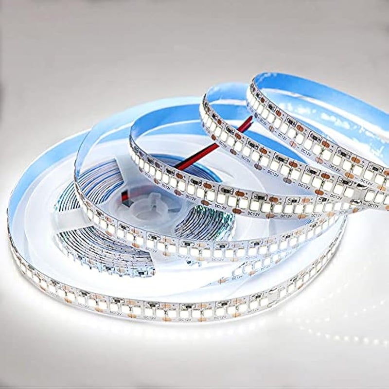 LED Strip Lights, SMD 2835 LED Strip, DC12V 1200LEDs 16.4Ft 26000LM High Density LED Light Strips Non-Waterproof IP21, 3 Times Brightness Than SMD3528 LED, Cool White 6500K - Image 3